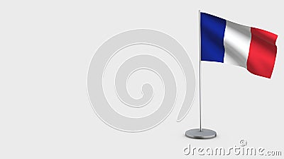 France 3D waving flag illustration. Stock Photo