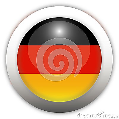 Germany Flag Aqua Button Stock Photo