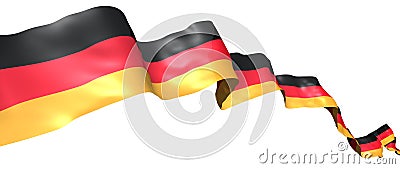 Germany flag ribbon Cartoon Illustration