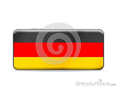 Germany flag on smartphone screen Vector Illustration