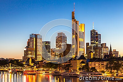 Germany Frankfurt skyline Stock Photo