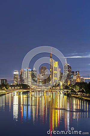 Germany Frankfurt skyline Stock Photo