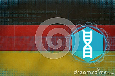 Germany gene engineering. DNA concept. Stock Photo