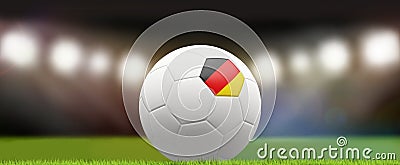 Germany german soccer football ball 3d rendering Cartoon Illustration