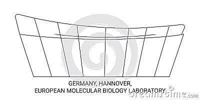 Germany, Hannover, European Molecular Biology Laboratory travel landmark vector illustration Vector Illustration
