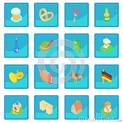 Germany icon blue app Vector Illustration