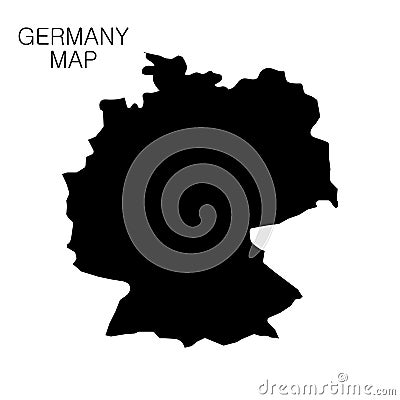 Germany map and country name isolated on white background. Vector illustration Vector Illustration