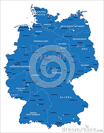 Germany map Vector Illustration