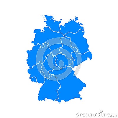 Germany map outline icon. Geography vector illustration in flat Vector Illustration