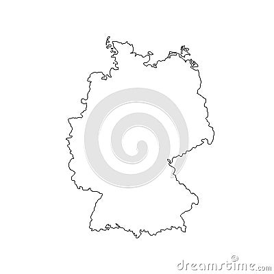 Germany map - sovereign state in central-western Europe Vector Illustration