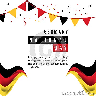 Germany National Day Vector Template Design Illustration Vector Illustration