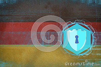 Germany network security. Digital security concept. Stock Photo