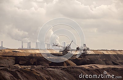 Brown coal mining in Germany Editorial Stock Photo