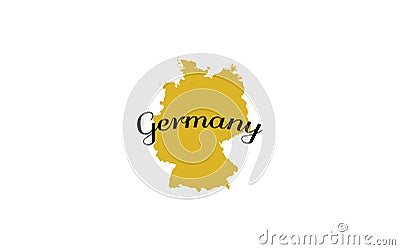 Germany outline map country shape Vector Illustration