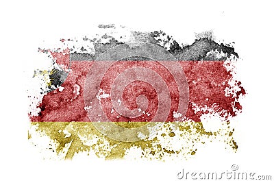 Germany Rhineland Palatinate flag background painted on white paper with watercolor Stock Photo