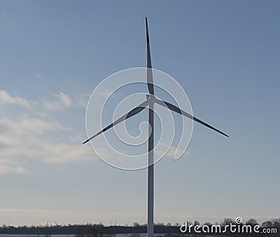 Germany, Schleswig Holstein - April 28, 2018: Wind energy company Vestas is building a wind farm in Schleswig Holstein Stock Photo