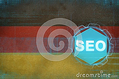 Germany seo (search engine optimization). SEO concept. Stock Photo