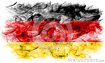 Germany smoke flag on a white background Stock Photo