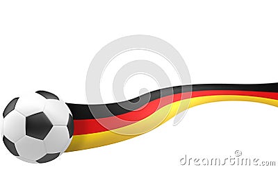 Germany soccer football. 3d render football ball germany Stock Photo