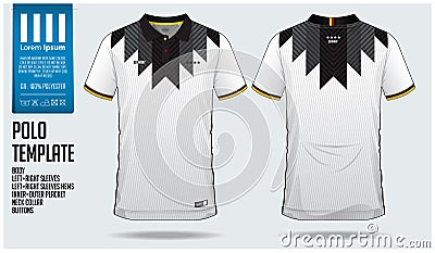 Germany Team Polo t-shirt sport template design for soccer jersey, football kit or sportswear. Classic collar sport uniform Vector Illustration