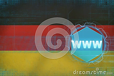 Germany www (world wide web). Computer concept. Stock Photo