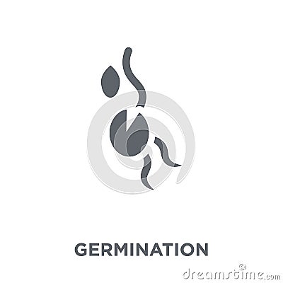 Germination icon from Agriculture, Farming and Gardening collect Vector Illustration