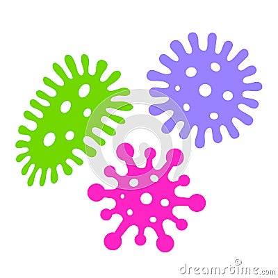 Germs and microbes vector icon Vector Illustration