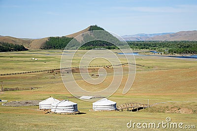 Gers Terelj Mongolia Stock Photo