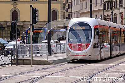 Gest Tramvia tramway in Florence Editorial Stock Photo