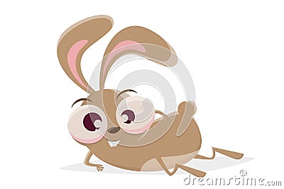 cartoon rabbit in a flirty pose Vector Illustration