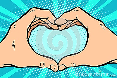 Gesture with hands heart Vector Illustration