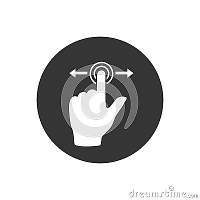 Gesture touch slide vector icon, Gesture slide icon Vector Illustration