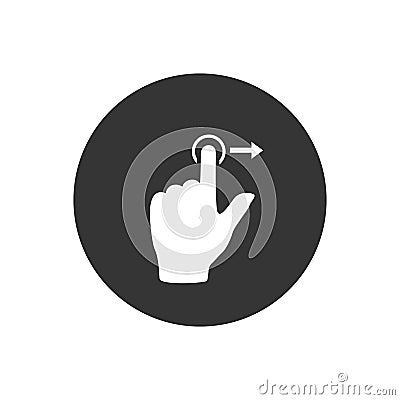 Gesture touch slide vector icon flat style Vector Illustration