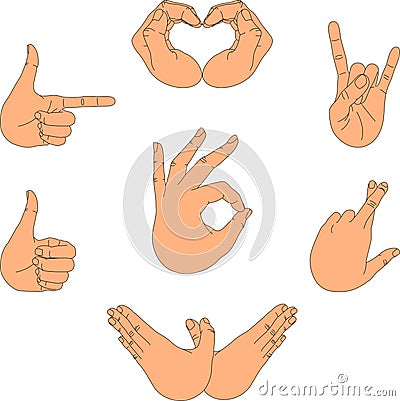 Gestures Vector Illustration