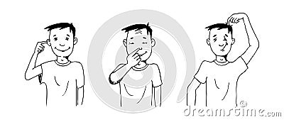 Gestures Cartoon Illustration