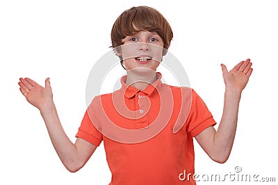 Gesturing boy Stock Photo