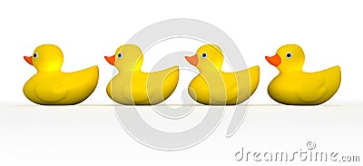 Get All Your Rubber Ducks In A Row Stock Photo