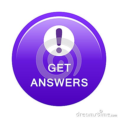 Get answers button Vector Illustration