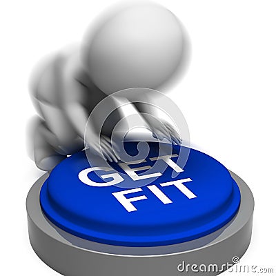 Get Fit Pressed Means Training And Workout Stock Photo