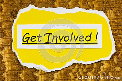 Get involved diversity generosity inclusion community volunteer giving Stock Photo