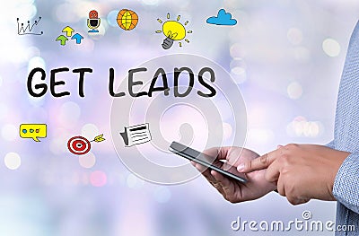 GET LEADS Stock Photo