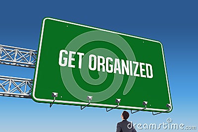 Get organized against blue sky Stock Photo