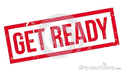 Get Ready rubber stamp Stock Photo