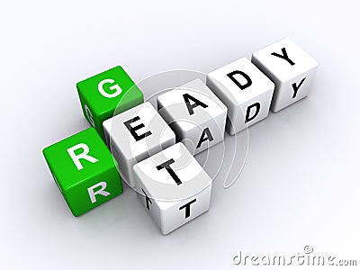 Get ready sign Stock Photo