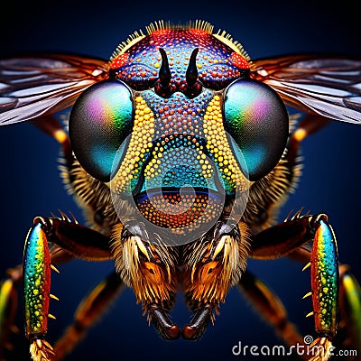 Insectia: Peering into the Complex World of Insect Vision Stock Photo