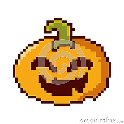 Scary Halloween Pixel Art Stock Photo