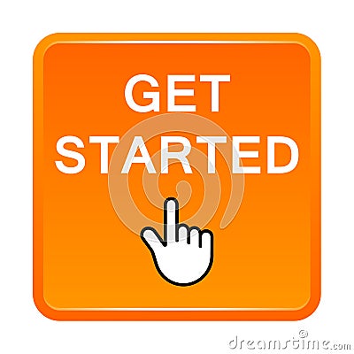 Get started button Vector Illustration