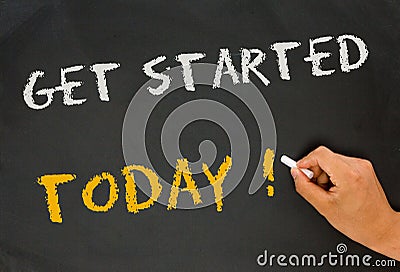 Get started today Stock Photo