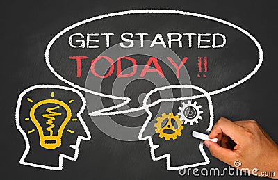 Get started today Stock Photo