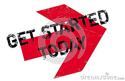 Get started today stamp Vector Illustration